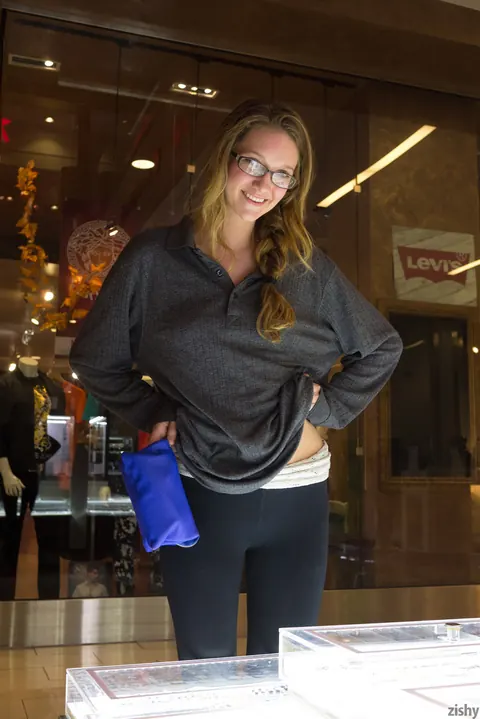 Reese Berkman: Petite Slim Brunette in Glasses Spreads Outdoors – photo 3 of 11