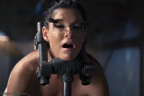 India Summer: Tattooed Mature Brunette in Glasses Takes a Dildo While Restrained – photo 10 of 20