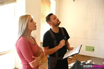 European Blonde with Natural Tits Sucks and Fucks for a Facial