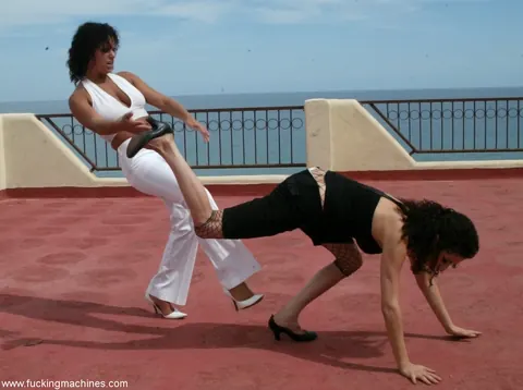 Ariel X & Dana DeArmond: Latina Brunette in a Bikini Bound Outdoors in BDSM – photo 12 of 20