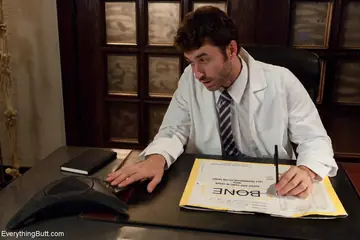 Phoenix Marie – Busty Brunette Doctor Takes Anal Doggy in the Office Bondage Threesome