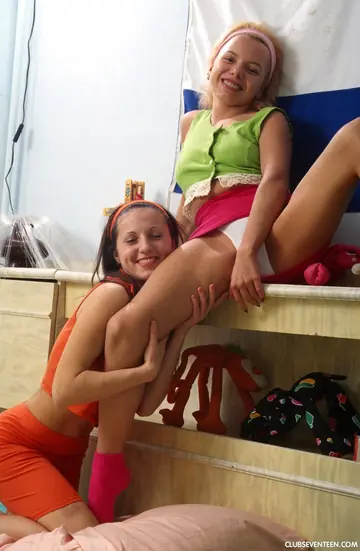 Slim Woman and PAWG Have Lesbian Anal Sex in Shorts