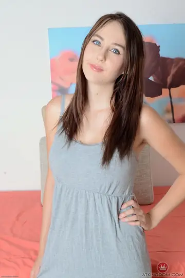 Brunette with Big Natural Tits Undresses and Spreads Her Hairy Pussy