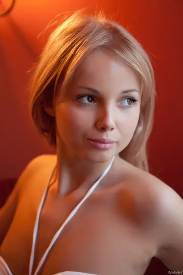 Skinny Blonde in a Dress Spreads Her Shaved Pussy Wide