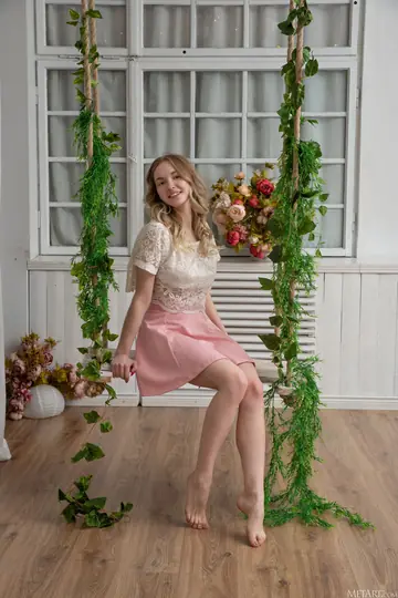 Sophie Gem – Blonde Beauty Poses in Glamour Style Showing Her Figure