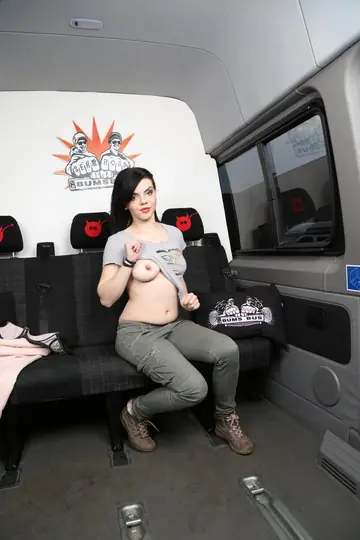 Scarlett Rose – German Brunette Strips and Masturbates in a Van