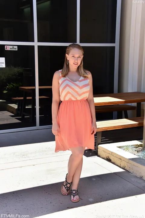 Kagney Linn Karter: Busty Blonde MILF Masturbates with a Dildo on the Sofa – photo 1 of 20