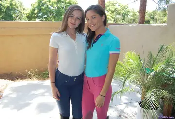 Zoe Bloom – Petite Brunette Lesbians Lick Pussy Outdoors