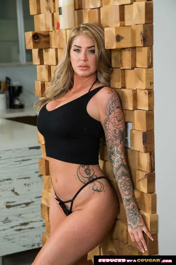 Lolly Dames – Curvy Blonde MILF Enjoys Interracial Sex and Takes a Cumshot
