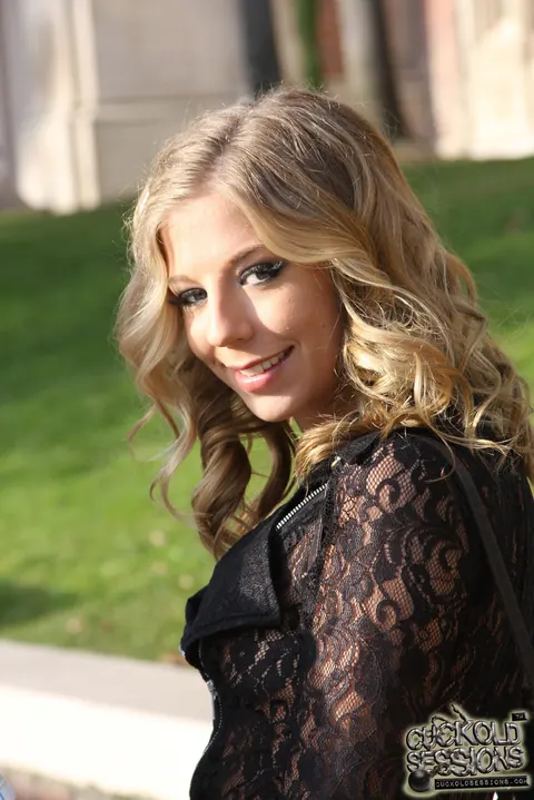 Chastity Lynn: Blonde Rides BBC Outdoors While Cuckold Watches – photo 2 of 19