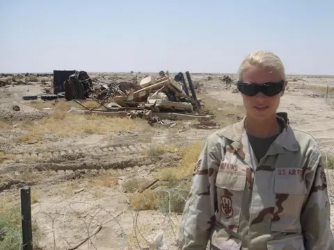 Blonde in a Military Uniform Strips Nude and Poses – photo 6 of 15