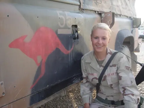 Blonde in a Military Uniform Strips Nude and Poses – photo 3 of 15