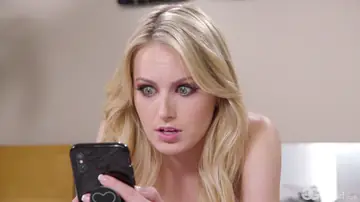 Lexi Lore – Blonde with Piercings Eats Hairy Pussy on the Bed