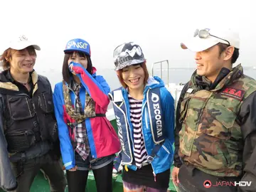 Nonoka Kaede – Slim Japanese Redhead in Yoga Pants Gets Fucked on a Fishing Boat