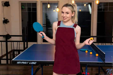 Lisa Nixon: Blonde in Socks Spreads Her Pussy on a Table – photo 2 of 16