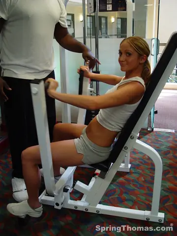 Spring Thomas – Tall Blonde Takes Three Black Men in the Gym