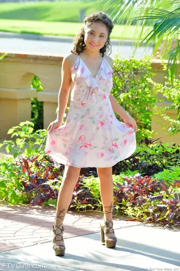 Bella Banks – Brunette Strips Out of Her Skirt and Panties Outdoors