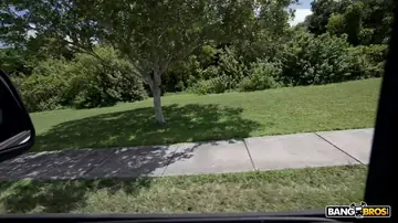 Busty Brunette in a Bikini Fucks a Black Man