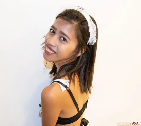 Anita C: Asian Maid Pulls Down Bodice to Reveal Her Big Natural Tits – photo 2 of 10