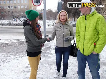 Andrea Veres – Tall Busty Woman in Jeans Has Group Sex with Anal and Fingering