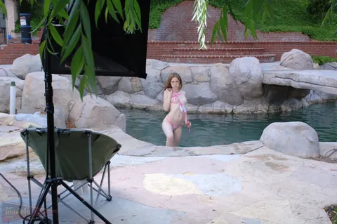 Ruby Flame: Redhead Swaps Bikini for Lingerie After Pool Time – photo 2 of 16