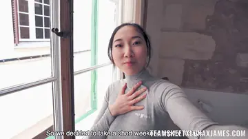 Luna Okko – Petite Asian Babe Takes Anal Doggy Style and Gets a Facial on the Beach