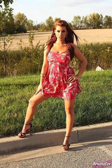 Briana Lee – PAWG in a Skirt Spreads Her Pussy and Ass in the Forest