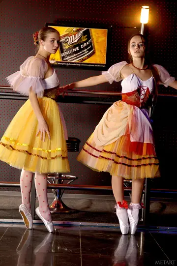 Two PAWGs in Dresses and Stockings Kiss and Strip