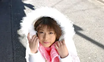 Japanese MILF Opens Her Winter Coat to Reveal Lingerie and Boots