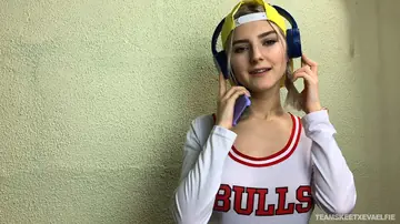 Russian Blonde Sucks a Lollipop and Strokes His Cock