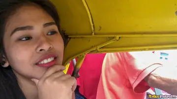 Filipina Brunette Sucks and Rides Her Partner in a Hotel