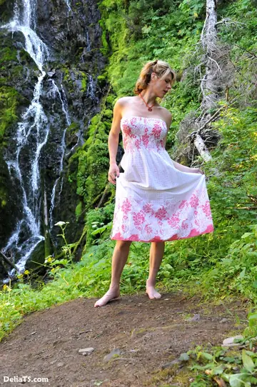 Trans Woman Stands Nude and Shows Her Cock