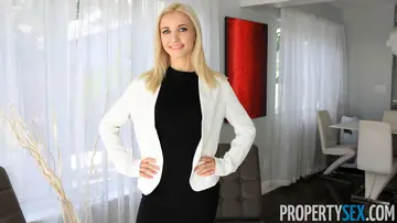 Jade Amber – Thick Blonde in a Skirt and Lingerie Sucks Cock and Gets Fucked