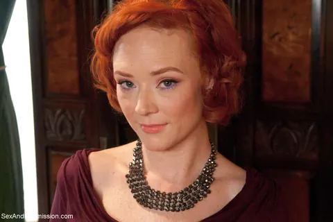 Audrey Hollander: Thick Redhead MILF in a Dress and Stockings Teases Her Stud – photo 6 of 20