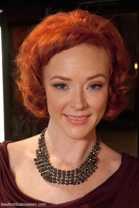Audrey Hollander: Thick Redhead MILF in a Dress and Stockings Teases Her Stud – photo 5 of 20