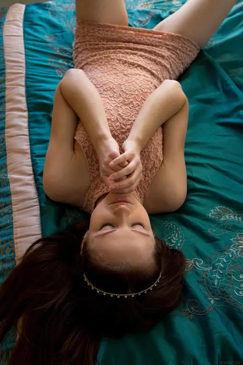 Alice May: European Brunette Fingers and Spreads Her Pussy – photo 1 of 20