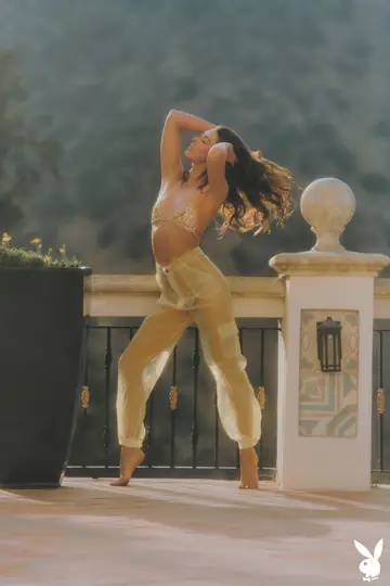 Skinny Latina Brunette Bares All by the Pool