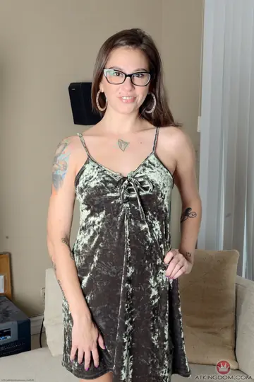 Kacie Castle – Petite Slim Brunette with a Tattoo Poses Nude