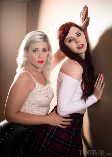 Trans Woman Licks and Fingers Female Partner in Lesbian Sex