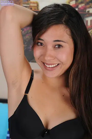 Anika Love – Thick Asian Brunette Strips Out of Her Lingerie and Spreads Wide