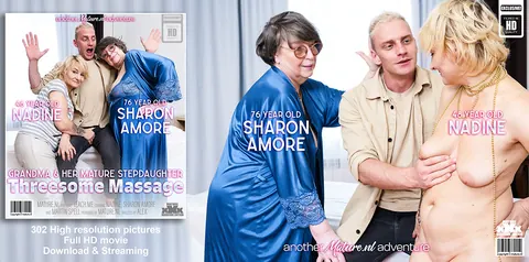 Sharon Amore: Curvy Blonde MILF Sucks and Fucks in a Threesome – photo 11 of 11