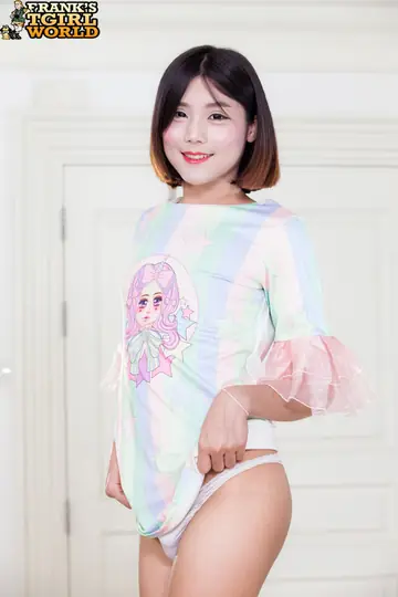 Asian Trans Woman Poses in Panties Then Strips Nude