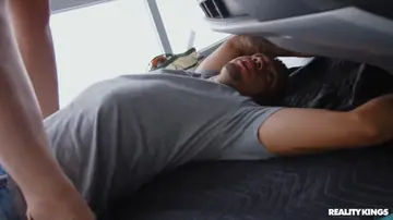 Aurora Fox – Brunette with Big Tits Fucks a Black Man After a Blowjob