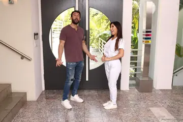 Nicole Doshi – Asian Masseuse with Big Tits Rides Her Client Cowgirl