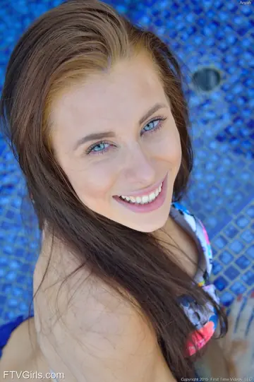 Petite Slim Brunette Spreads Her Pussy and Toys Her Ass in a Bikini Outdoors