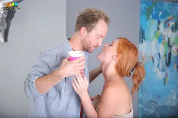 Alex Tanner – Redhead with Big Natural Tits Sucks and Rides Cock While Clothed