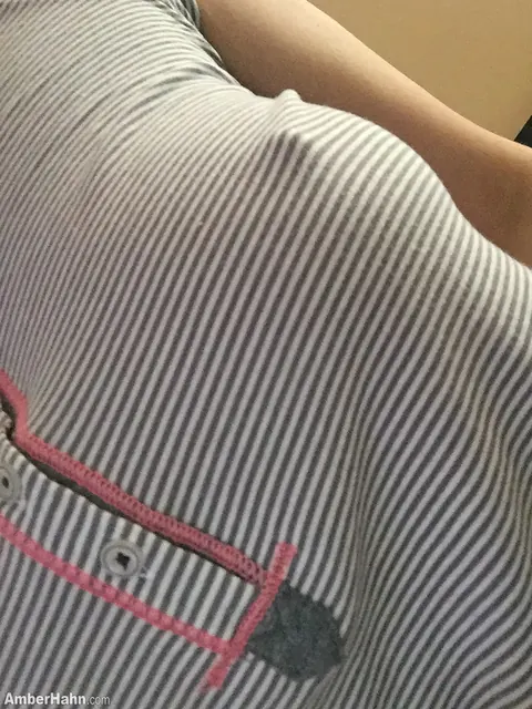 Amber Hahn: Busty Brunette Takes Selfies Spreading on the Bed – photo 3 of 15