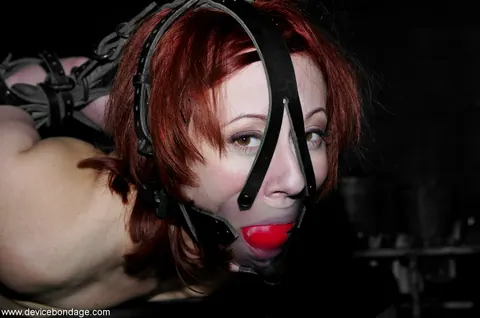 Sabrina Sparx: Petite Redhead MILF in Bondage Uses a Dildo in a Dungeon – photo 2 of 18