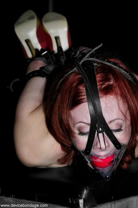 Sabrina Sparx: Petite Redhead MILF in Bondage Uses a Dildo in a Dungeon – photo 18 of 18