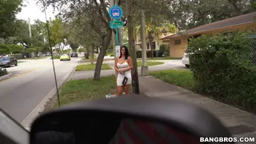 Cristal Caraballo – Latina MILF with Enhanced Tits Sucks and Fucks in a Taxi
